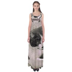 Cat Pet Art Abstract Vintage Empire Waist Maxi Dress by Celenk