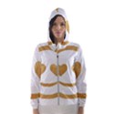 gold smiley face Hooded Wind Breaker (Women) View1