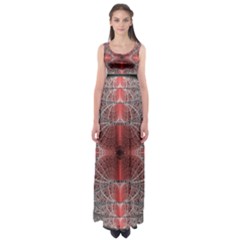 Fractal Diamond Circle Pattern Empire Waist Maxi Dress by Celenk