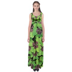 Luck Klee Lucky Clover Vierblattrig Empire Waist Maxi Dress by Celenk