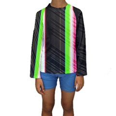 Abstract Background Pattern Textile Kids  Long Sleeve Swimwear by Celenk