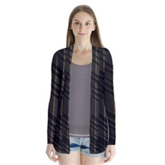 Abstract Background Pattern Textile Drape Collar Cardigan by Celenk