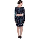 Modern Art Design Digital Long Sleeve Crop Top & Bodycon Skirt Set View2