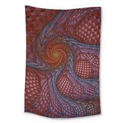 Fractal Red Fractal Art Digital Art Large Tapestry by Celenk