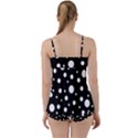 White On Black Polka Dot Pattern Babydoll Tankini Set View2