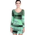 Futuristic Urban Architecture Long Sleeve Bodycon Dress View1