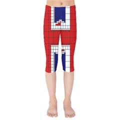 Union Jack Flag Uk Patriotic Kids  Capri Leggings  by Celenk