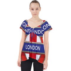 London England Lace Front Dolly Top by Celenk