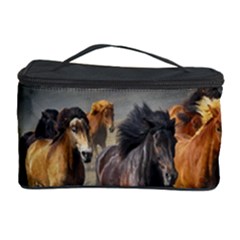 Horses Stampede Nature Running Cosmetic Storage Case by Celenk