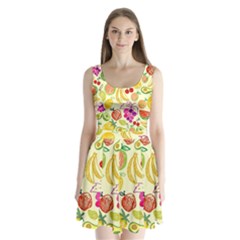 Cute Fruits Pattern Split Back Mini Dress  by paulaoliveiradesign