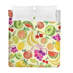 Cute Fruits Pattern Duvet Cover Double Side (full/ Double Size) by paulaoliveiradesign