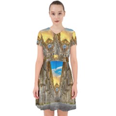 Abbey Ruin Architecture Medieval Adorable In Chiffon Dress by Celenk