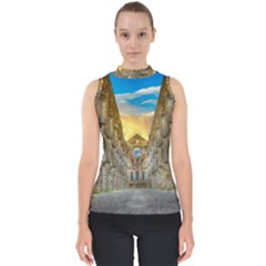 Abbey Ruin Architecture Medieval Shell Top by Celenk