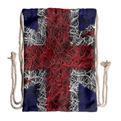 Union Jack Flag Uk Patriotic Drawstring Bag (large) by Celenk