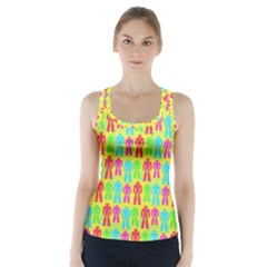 Colorful Robots Racer Back Sports Top by snowwhitegirl