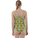 Colorful Robots Twist Front Tankini Set View2