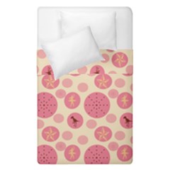 Cream Retro Dots Duvet Cover Double Side (single Size) by snowwhitegirl