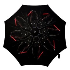 Darth Vader Cat Hook Handle Umbrellas (medium) by Valentinaart