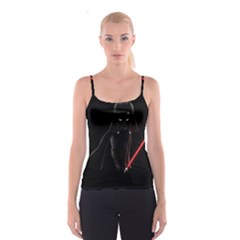 Darth Vader Cat Spaghetti Strap Top by Valentinaart