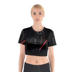 Darth Vader Cat Cotton Crop Top by Valentinaart