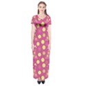 Yellow Flowers Dress Short Sleeve Maxi Dress View1