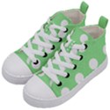 Lime Dot Kid s Mid-Top Canvas Sneakers View2