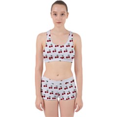 Cherries Work It Out Sports Bra Set by snowwhitegirl