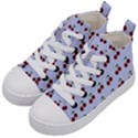 Blue Cherries Kid s Mid-Top Canvas Sneakers View2