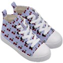 Blue Cherries Kid s Mid-Top Canvas Sneakers View3