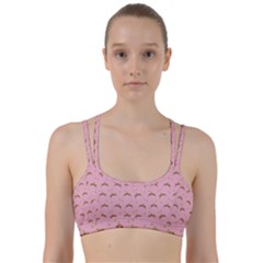 Pink Beige Hats Line Them Up Sports Bra by snowwhitegirl