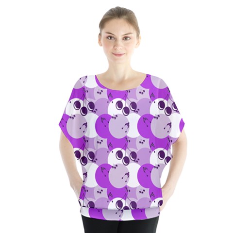 Purple Cherry Dots Blouse by snowwhitegirl