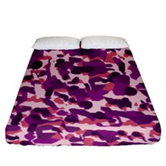 Pink Camo Fitted Sheet (queen Size) by snowwhitegirl