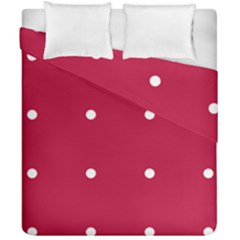 Red Dot Duvet Cover Double Side (california King Size) by snowwhitegirl