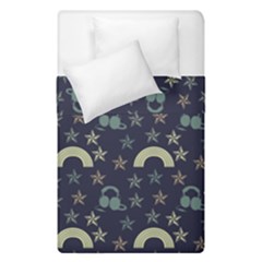 Music Stars Dark Teal Duvet Cover Double Side (single Size) by snowwhitegirl