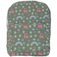 Music Stars Grass Green Full Print Backpack by snowwhitegirl