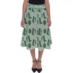 Green Boots Perfect Length Midi Skirt by snowwhitegirl