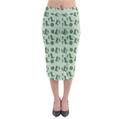 Green Boots Midi Pencil Skirt by snowwhitegirl