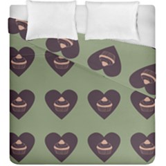 Cupcake Green Duvet Cover Double Side (king Size) by snowwhitegirl