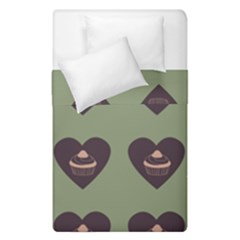 Cupcake Green Duvet Cover Double Side (single Size) by snowwhitegirl