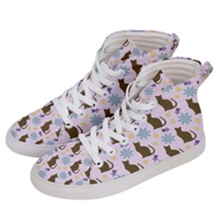 Outside Brown Cats Women s Hi-top Skate Sneakers by snowwhitegirl