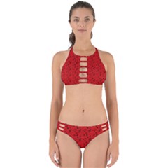 Red Music Perfectly Cut Out Bikini Set by snowwhitegirl