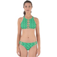 Green Music Perfectly Cut Out Bikini Set by snowwhitegirl