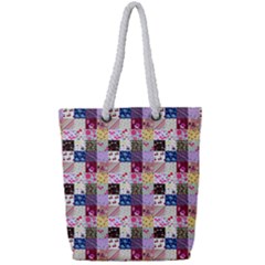 Quilt Of My Patterns Small Full Print Rope Handle Tote (small) by snowwhitegirl