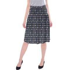 Beige Blue Cream Eggs On Grey Blue Midi Beach Skirt by snowwhitegirl