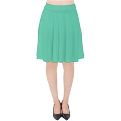 Seafoamy Green Velvet High Waist Skirt by snowwhitegirl