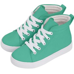 Seafoamy Green Kid s Hi-top Skate Sneakers by snowwhitegirl