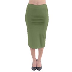 Earth Green Midi Pencil Skirt by snowwhitegirl