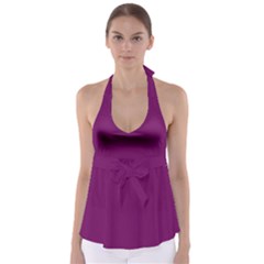 Magenta Ish Purple Babydoll Tankini Top by snowwhitegirl