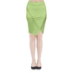 Grassy Green Midi Wrap Pencil Skirt by snowwhitegirl