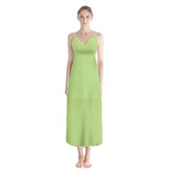 Grassy Green Button Up Chiffon Maxi Dress by snowwhitegirl